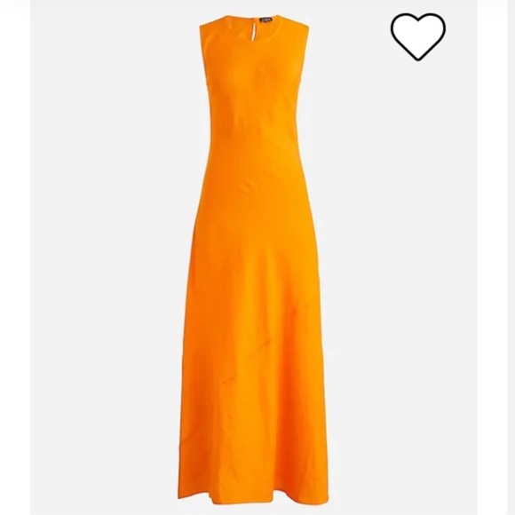 J.CREW Carolyn Linen Dress in Orange Apricot